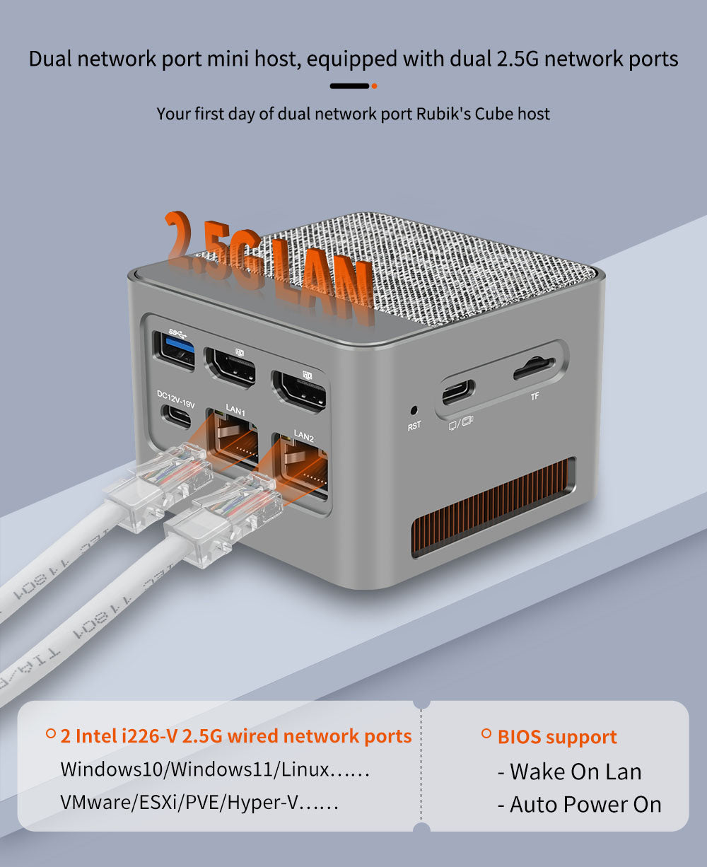 12th Gen Intel Firewall Mini PC Alder Lake i3 N305 8 Core N200